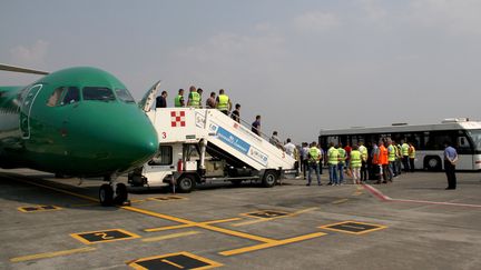 Un avion sur le tarmac de l'aérport de Tirana (Albanie), le 9 août 2017. (AFP)