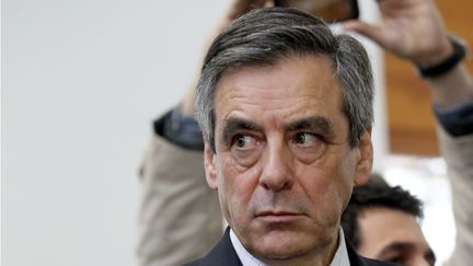 François Fillon, à Romilly-sur-Seine (Aube), le 7 février 2017. (FRANCOIS NASCIMBENI / AFP)