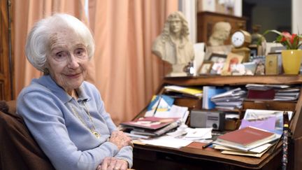 Gisèle Casadesus chez elle, en juin 2014
 (Eric Feferberg/AFP)