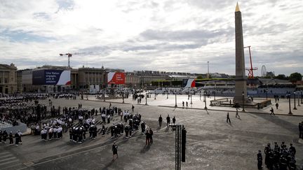 La cérémonie du 14-Juillet place de la Concorde à Paris, le 14 juillet 2020. (THOMAS SAMSON / AFP)