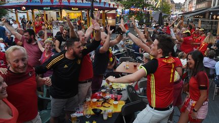 Ambiance à Poperinghe (Belgique) pendant le match Belgique-Bresil, le 06 juillet 2018. Image d'illustration.&nbsp; (MARC DEMEURE / MAXPPP)