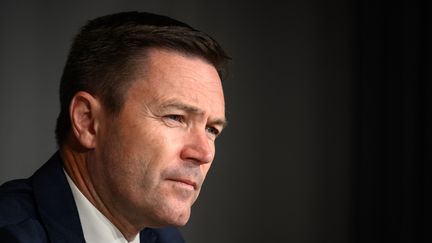 Le président du Comité national olympique et sportif français, David Lappartient, à Zurich, le 28 septembre 2024. (FABRICE COFFRINI / AFP)