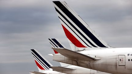 Des avions Air France à l'aéroport Roissy-Charles-de-Gaulle, le 25 novembre 2020.&nbsp; (THOMAS COEX / AFP)