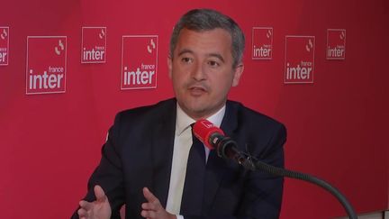 Gérald Darmanin, ministre de l'Intérieur, était l'invité de France Inter le 17 mai 2023. (FRANCE INTER / RADIO FRANCE)