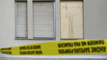 Le bâtiment dans lequel le corps d'un homme&nbsp;a été découvert à Lyon, le 5 mars 2019.&nbsp; (PHOTOPQR / LE PROGRES / MAXPPP)