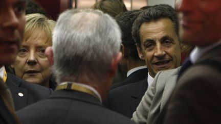 Nicolas Sarkozy lors du sommet extraordinaire de l'UE le 7 mai 2010 à Bruxelles (AFP - MICHEL EULER - POOL)