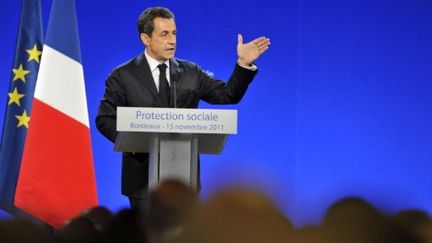 Le discours de Nicolas Sarkozy à Bordeaux (15/11/2011) (AFP)