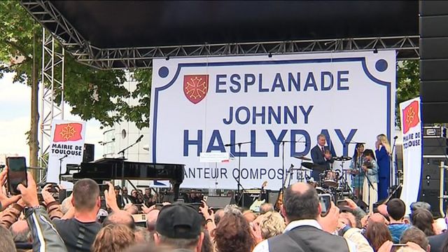 Inauguration esplanade Johnny Hallyday