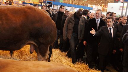 Nicolas Sarkozy au Salon de l'agriculture, &agrave; Paris, le 11 f&eacute;vrier 2011. (ON)