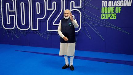 Le Premier ministre indien, Narendra Modi, le 1er novembre 2021 à Glasgow (Royaume-Uni).&nbsp; (PHIL NOBLE / AFP)