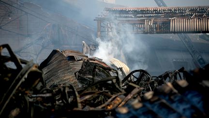 L'usine Lubrizol de Rouen (Seine-Maritime), le 27 septembre 2019. (LOU BENOIST / AFP)