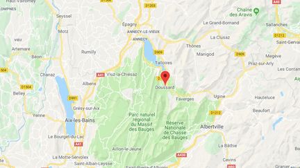 La commune de Doussard en Haute-Savoie.&nbsp; (GOOGLE MAPS / FRANCETV INFO)