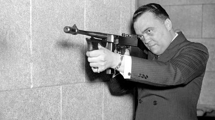 Le directeur du FBI, J. Edgar Hoover, vers 1936, aux Etats-Unis.&nbsp; (NEW YORK DAILY ARCHIVE / GETTY)