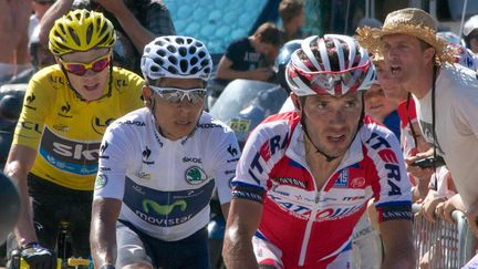  (Nairo Quintana (au centre) deuxième du Tour l'an dernier ne participe pas au Tour de France cette année © RF/BS)