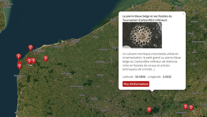 La carte interactive recense plus de 1 500 lieux remarquables en France pour en apprendre plus sur la géologie. (CAPTURE D'ÉCRAN / PLANET-TERRE)