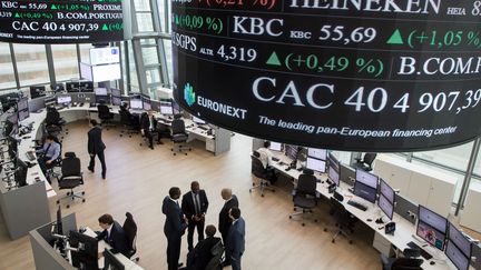 La salle des marches du CAC 40 de Euronext, à la Défense. (MAXPPP)