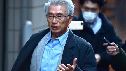 L'avocat de Carlos Ghosn, Junichiro Hironaka, le 31 décembre, à Tokyo.&nbsp; (KAZUHIRO NOGI / AFP)