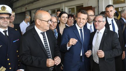 Le président Emmanuel Macron lors de sa visite à Lorient (Morbihan), mercredi 1er juin 2017. (DAMIEN MEYER / AFP)