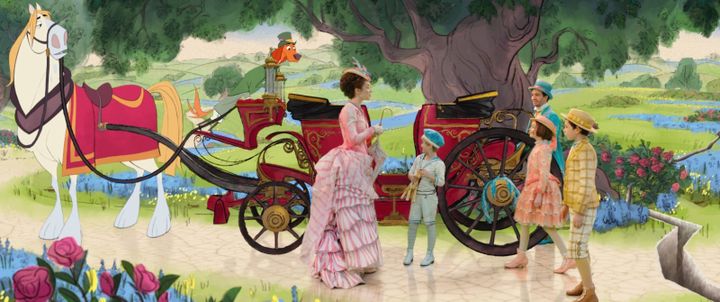 Emily Blunt, Joel Dawson, Lin-Manuel Miranda, Nathanael Saleh, Pixie Davies dans "Le Retour de Mary Poppins" de Rob Marshall
 ( 2017 Disney Enterprises, Inc. All rights reserved. )