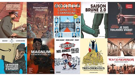 BORRIS, GLENAT / ERSIN KARABULUT, DARGAUD / MATHIEU SAPIN, DARGAUD / PHILIPPE SQUARZONI, DELCOURT / ASAF HANUKA, GALLIMARD-STEINKIS (IVAN BRUN, MEDIAPART-LA REVUE DESSINEE / ARMEL GAULME, CAURETTE / POCHEP, CASTERMAN / ERWANN TERRIER, LA REVUE DESSINEE-DELCOURT / STEPHANE SOULARUE, GLENAT)