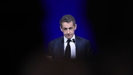  Nicolas Sarkozy devant le Conseil national des Républicains, le 14 février 2016 à Paris.  (LIONEL BONAVENTURE / AFP)