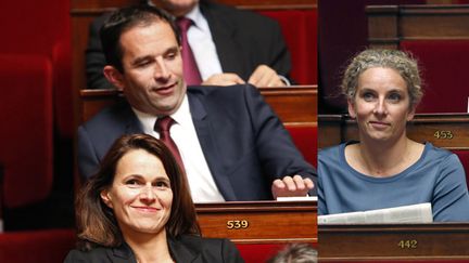 &nbsp; (Aurélie Filippetti, Benoît Hamon et Delphine Batho à l'Assemblée © REUTERS | Charles Platiau)