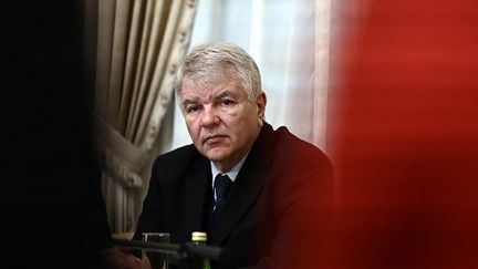 L'ambassadeur de Russie en France Alexey Meshkov, en janvier 2022. (LEO PIERRARD / AFP)