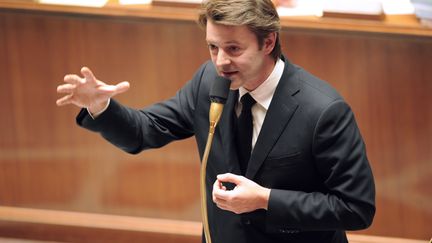 Le ministre de l'Economie et des Finances, Fran&ccedil;ois Baroin, r&eacute;pond aux d&eacute;put&eacute;s dans le cadre des questions au gouvernement, mardi 25 octobre.&nbsp; (AFP)