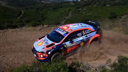 La Hyundai i20 WRC du pilote espagnol Dani Sordo (MIGUEL MEDINA / AFP)