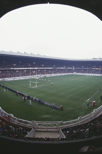 Le Parc des Princes lors d'un match du Tournoi des cinq nations,&nbsp;à l'hiver&nbsp;1992. (JEAN-YVES RUSZNIEWSKI / CORBIS SPORT)