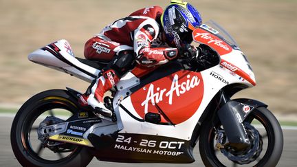 Le pilote français Johann Zarco au guidon de sa Caterham-Suter (GIGI SOLDANO / DPPI MEDIA)