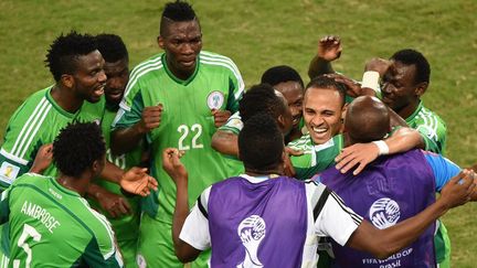 Peter Odemwingie a marqué son premier but sur son premier tir cadré en Coupe du monde. (LUIS ACOSTA / AFP)