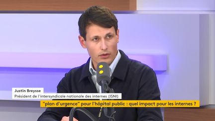 Justin Breysse, président de l'intersyndicale nationale des internes. (RADIO FRANCE)