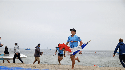 Vaïc Garioud a terminé troisième, dans la catégorie junior aux championnats du monde de stand-up paddle, au Danemark. (Fédération française de surf)