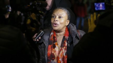 L'ancienne ministre de la Justice Christiane Taubira, le 28 janvier 2016 à New York (Etats-Unis). (KENA BETANCUR / AFP)