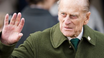 Le prince Philip, le 25 décembre 2012 à&nbsp;Sandringham (Royaume-Uni). (LEON NEAL / AFP)