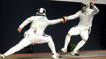 Le sabreur, Julien Pillet, n'a pas qualifié l'équipe de France pour les J.O. (IMRE FOELDI/AP/SIPA / AP)