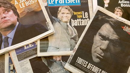 La Une de la presse nationale le lundi 4 octobre 2021, au lendemain de la disparition de Bernard Tapie. (Franceinfo: sport)