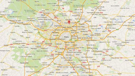 Capture d'&eacute;cran de Google Maps pointant la ville de Stains (Seine-Saint-Denis) o&ugrave; des policiers de la BAC ont &eacute;t&eacute; interpell&eacute;es pour extorsion de fonds. ( GOOGLE MAPS)