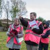 Des militants anti-avortement participent à une action de porte-à-porte dans un quartier de&nbsp;Galway (Irlande), le 3 mai 2018.&nbsp; (ELISE LAMBERT / FRANCEINFO)