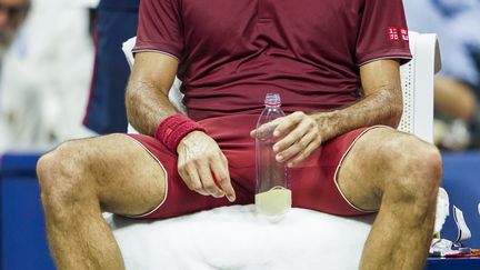 Le Suisse Roger Federer abattu (EDUARDO MUNOZ ALVAREZ / AFP)