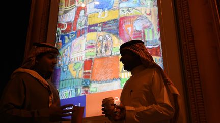 Une exposition de peinture dans les rue de Ryad en Arabie saoudite
 (FAYEZ NURELDINE / AFP)