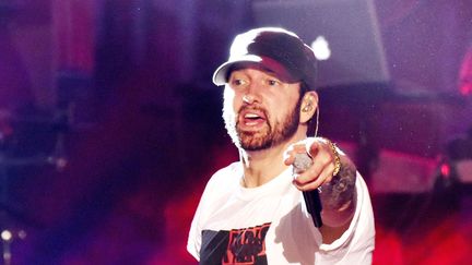 Le rappeur américain Eminem au festival Bonnaroo le 9 juin 2018 (Tennessee, Etats-Unis). (C FLANIGAN / WIREIMAGE /GETTY)