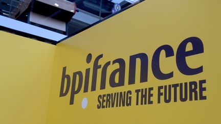 Le logo de Bpifrance. (ERIC PIERMONT / AFP)