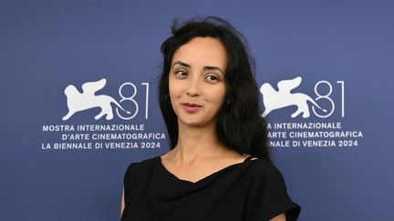 La réalisatrice russo-canadienne Anastasia Trofimova à la Mostra de Venise, présente son film "Russians at War", le 5 septembre 2024. (ALBERTO PIZZOLI / AFP)