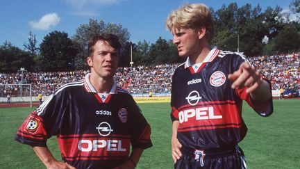 Lothar Matthaus et Stefan Effenberg, deux joueurs qui se d&eacute;testent, sous les couleurs du Bayern Munich en 1998. (SVEN SIMON / PICTURE-ALLIANCE)