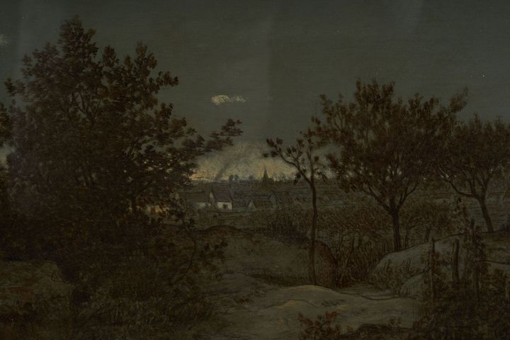 Théodore Rousseau, "La Campagne au lever du jour", 1859, huile sur bois,Petit Palais, musée des Beaux-Arts de la Ville de Paris, France. (© PARIS MUSEES / PETIT PALAIS)