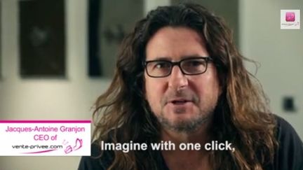 Jacques-Antoine Granjon, patron de Vente-priv&eacute;e.com, sur une capture d'&eacute;cran d'une vid&eacute;o mise en ligne sur YouTube par sa soci&eacute;t&eacute; le 12 d&eacute;cembre 2013. (FRANCETV INFO   )