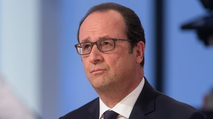 François Hollande sur un plateau de télévision, le 19 avril 2015. (WITT / SIPA)