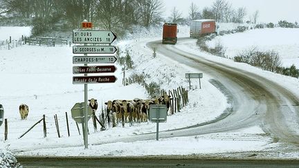 &nbsp; (Routes enneigées en Auvergne © Maxppp)